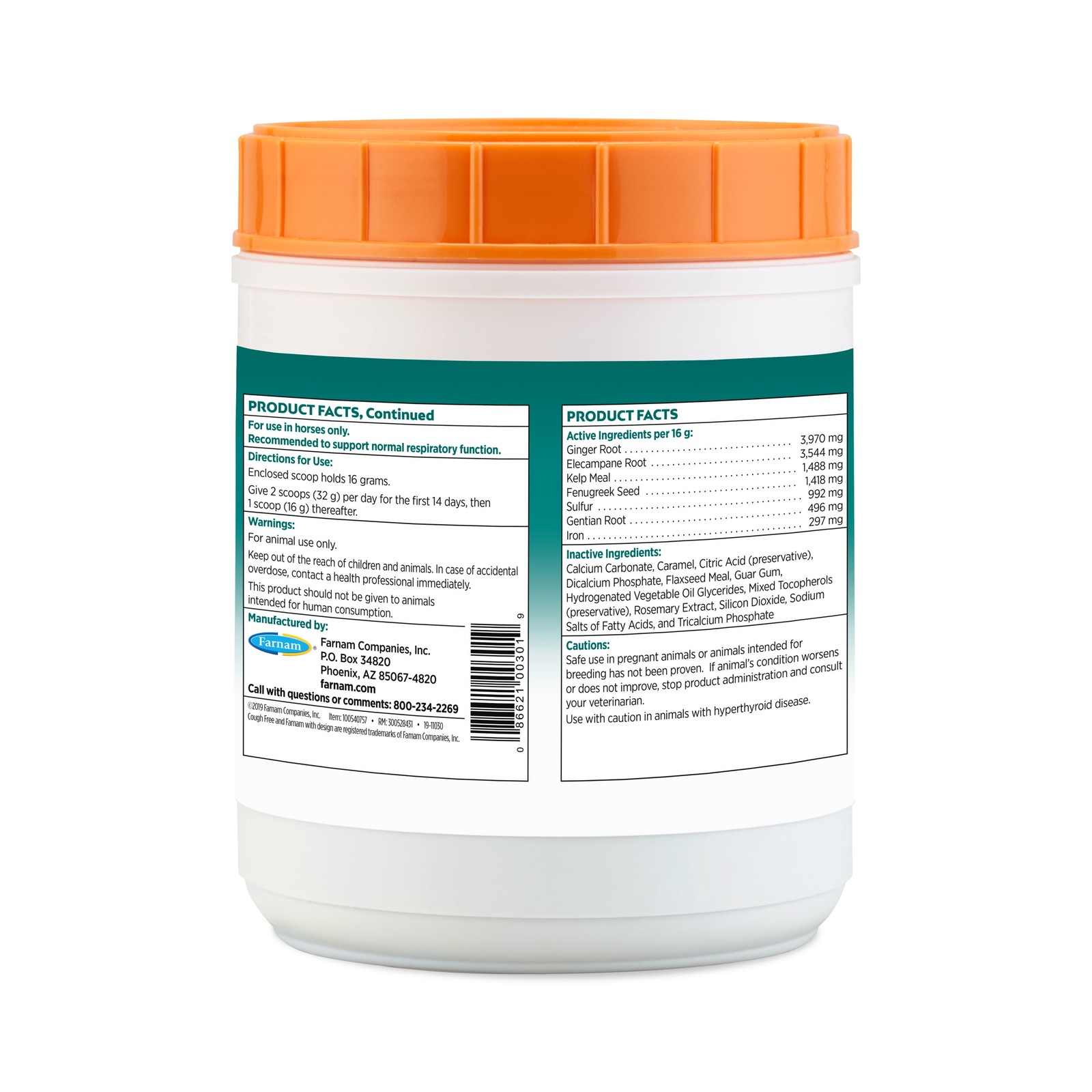 Farnam Cough Free Equine Respiratory Health Pellets, Provides respiratory suppor
