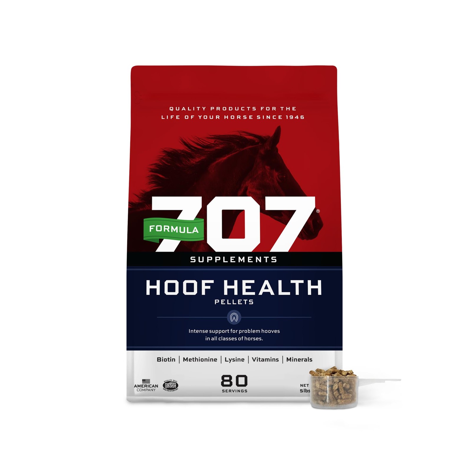 Hoof Equine 5 lb Bag – 80 Servings – Biotin, Amino Acids, and Minerals to Imp…