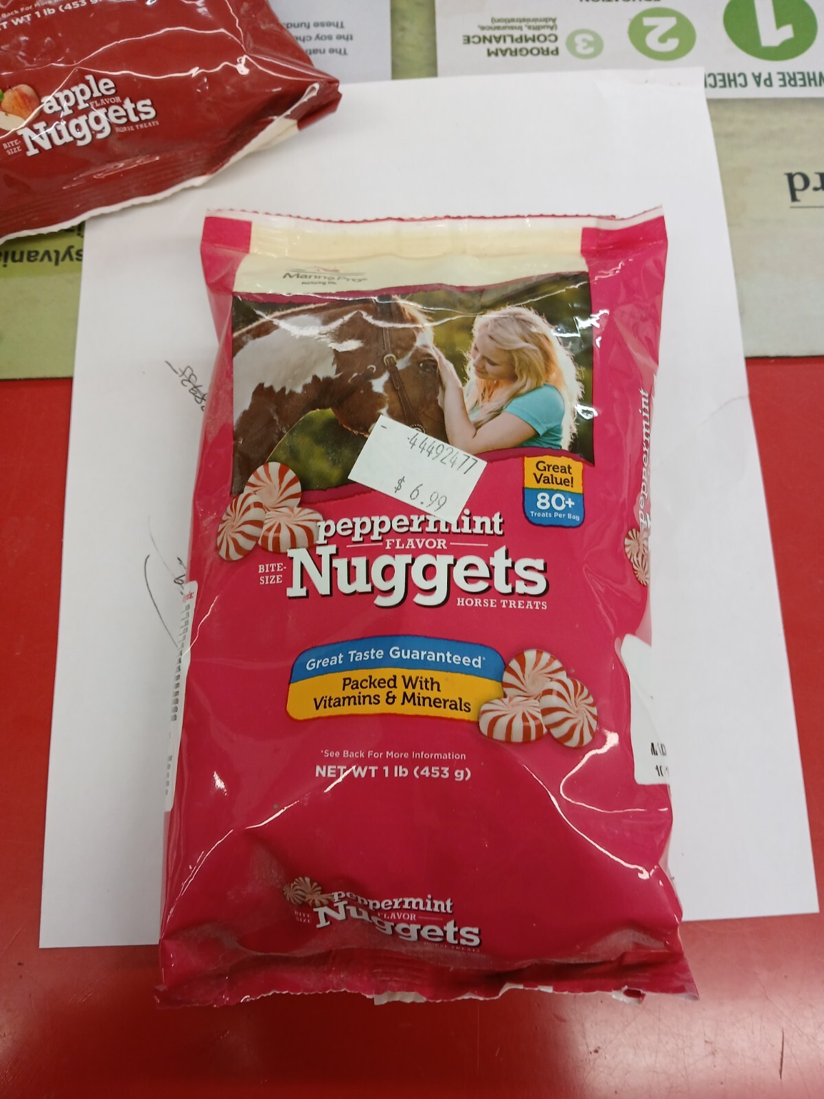 MANNAPRO ( PEPPERMINT NUGGETS AND APPLE NUGGETS ) HORSE TREATS 2 1LB BAGS