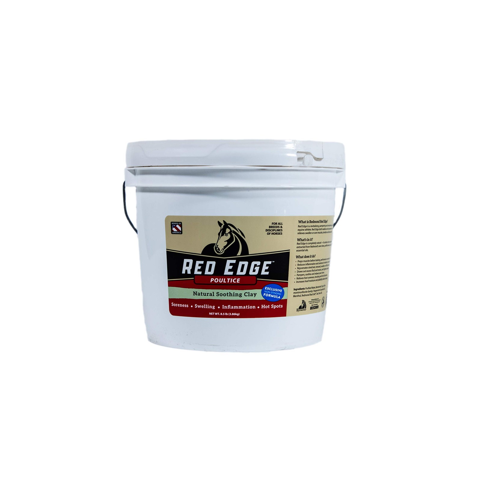 Redmond Red Edge Equine Poultice, Natural Soothing Clay for All Horse Breeds,…