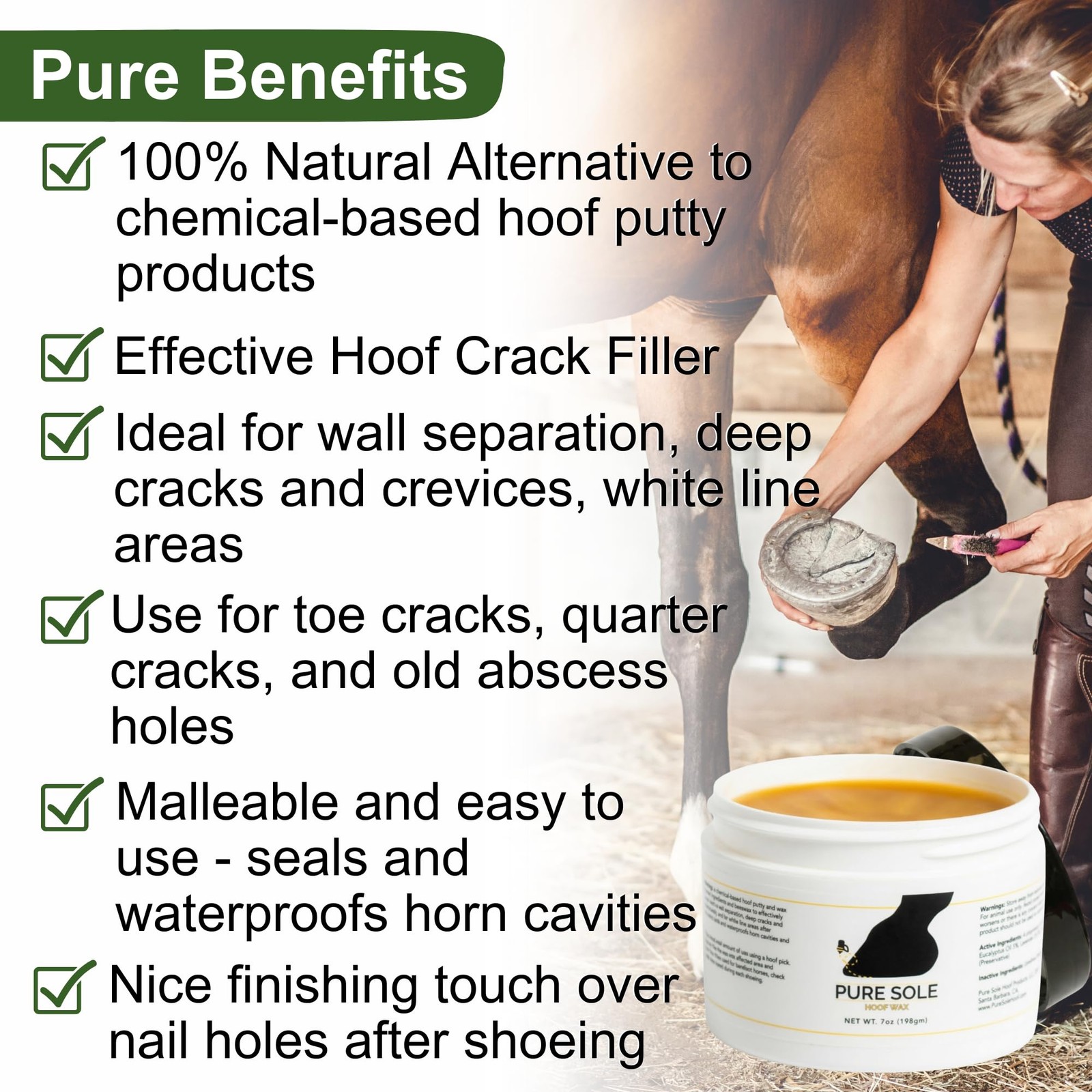 Hoof Wax – Hoof Putty Wax That Helps Heal and Protect Your Horse’s Hooves – Perf