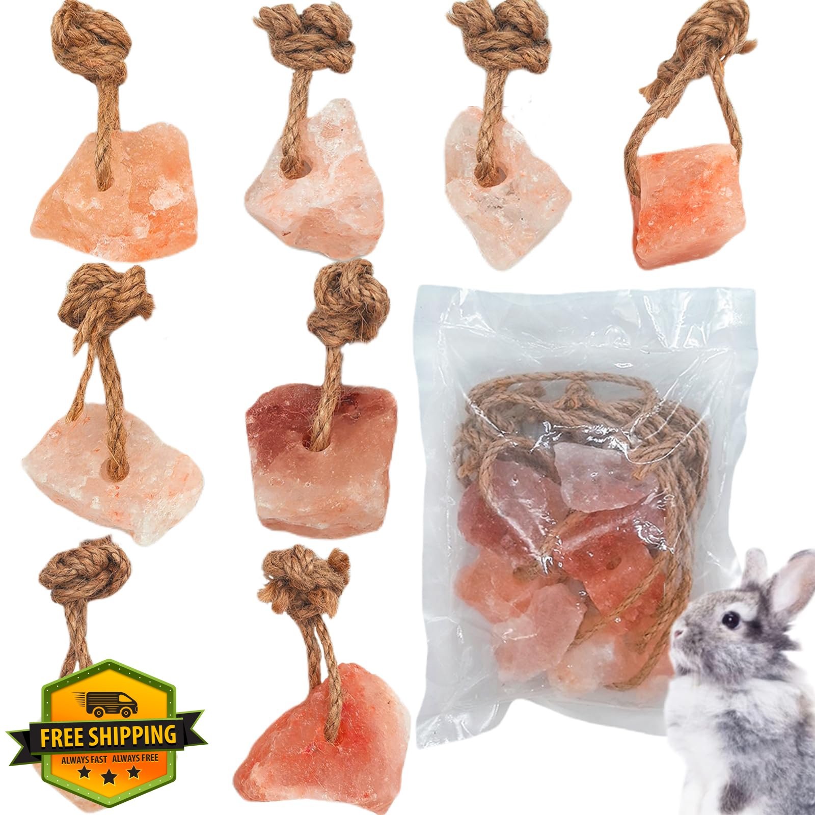 Hamiledyi 8 Pcs Rabbit Salt Lick Block