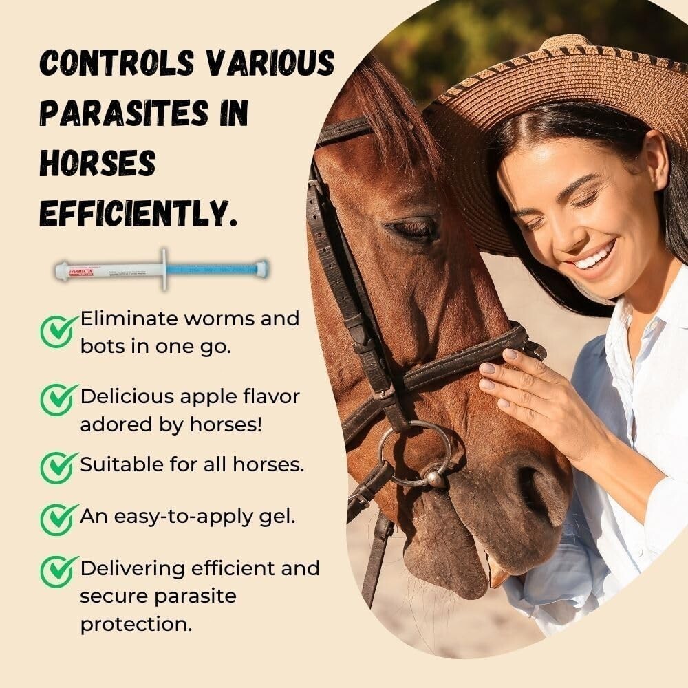 2 Pack In Box Paste Horse Dewormer Apple Flavor wormer EXP 01/2028