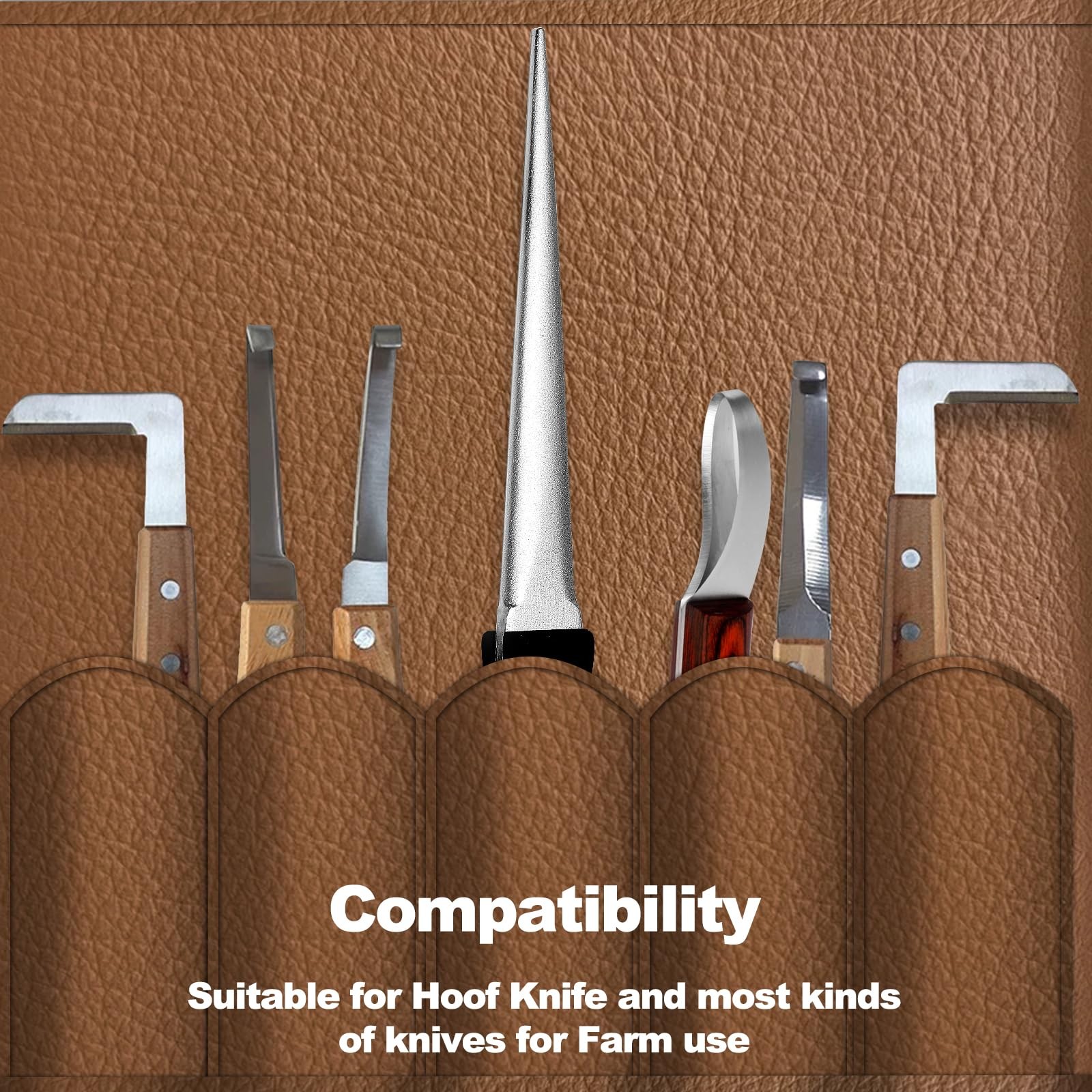 DICAFU Hoof Knife Sharpener,10 Inch Farrier Tool,Honing Rod with Professional…