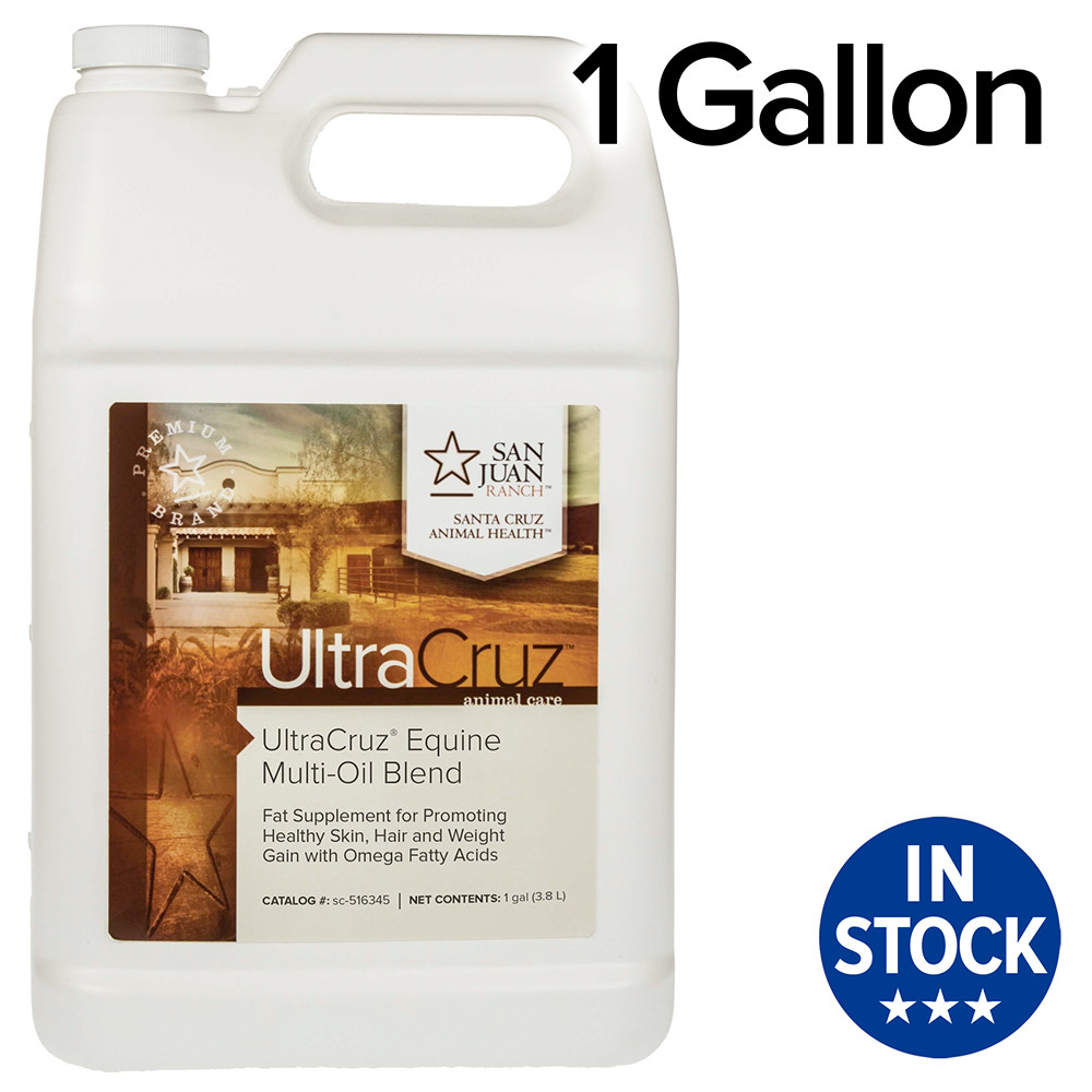UltraCruz Multi-Oil Blend Supplement for Horses, Dogs and Livestock, 1 Gallon