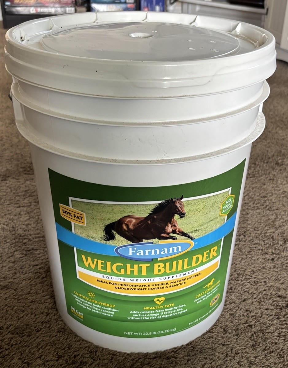 Farnam Weight Builder Equine Weight Supplement, 90 Day Supply, 22.5 Pounds